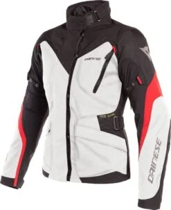 Dainese Tempest 2 D-Dry Lady Licht Grijs Zwart Tour Rood