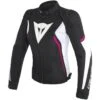 Dainese Avro D2 Tex Lady Zwart Wit Fuchsia