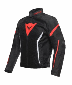 Dainese Air Crono 2 Textieljack Schwarz/Schwarz/Rot