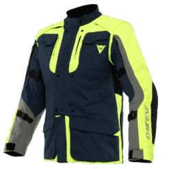 Dainese Alligator Tex Jacket Black-Iris/Fluo-Yellow/Grey