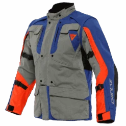 Dainese Alligator Tex Jacket Gray/Sodalite-Blue/Fluo-Red