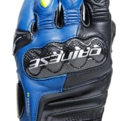 Dainese Carbon 4 Kort Racing Blauw Zwart Fluo Geel -Dainese dainese carbon 4 short leather gloves racing blue black fluo yellow 7