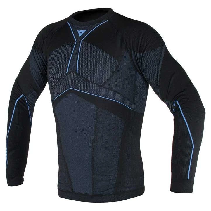 Dainese D-Core Aero Tee LS Zwart Kobalt Blauw 1 Dainese D-Core Aero Tee LS Zwart Kobalt Blauw
