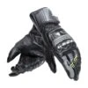 Dainese Druid 4 Leather Gloves Black Charcoal Gray Fluo Yellow