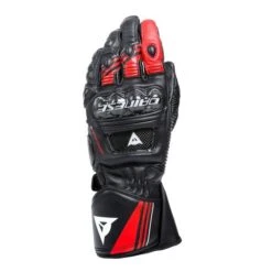 Dainese Druid 4 Leather Gloves Black Lava Red White -Dainese dainese druid 4 leather gloves black lava red white 2
