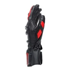 Dainese Druid 4 Leather Gloves Black Lava Red White -Dainese dainese druid 4 leather gloves black lava red white 3