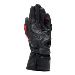 Dainese Druid 4 Leather Gloves Black Lava Red White