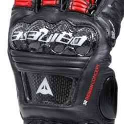 Dainese Druid 4 Leather Gloves Black Lava Red White -Dainese dainese druid 4 leather gloves black lava red white 6