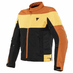 Dainese Elettrica Air Tex Jacket Black/Leather-Brown/Yellow