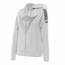 Dainese Fade Lady Full-Zip Hoodie Glacier-Gray/Dark-Gray/Red