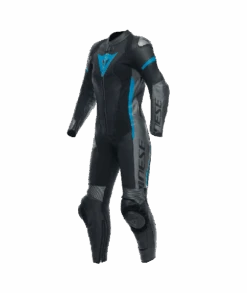 Dainese Grobnik Lady Leather 1PC Suit Perf. Schwarz/Anthrazit/Teal