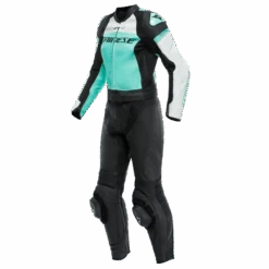 Dainese Mirage Lady Leather 2-P Suit Black/Acqua-Green/Glacier-Gray