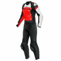 Dainese Mirage Lady Leather 2-P Suit Black/Lava-Red/White