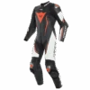 Dainese Misano 2 D-Air Perf. 1-P Suit Black-White-Fluo-Red