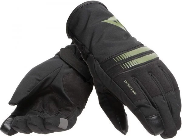 Dainese Plaza 3 D-Dry Gloves Black Bronze-Green 1 Dainese Plaza 3 D-Dry Gloves Black Bronze-Green