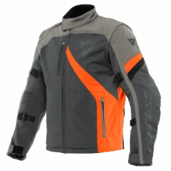 Dainese Ranch Tex Jacket Ebony Charcoal-Gray Flame-Orange