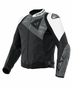 Dainese Sportiva Leren Motorjas Schwarz-Matt/Anthrazit/Weiss