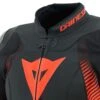 Dainese Super Speed 4 Leather Jacket Black Matt Fluo Red