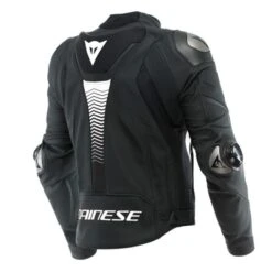 Dainese Super Speed 4 Leather Jacket Black Matt White