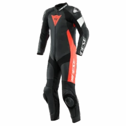 Dainese Tosa 1 Pcs Leather Suit Perf Black Fluo Red White -Dainese dainese tosa 1 pcs leather suit perf black fluo red white 1