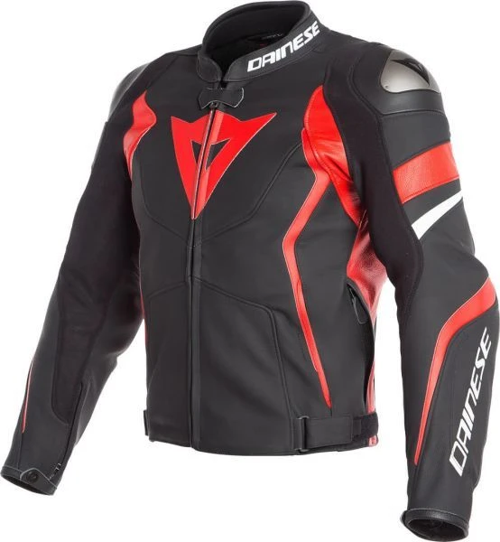 Dainese Avro 4 Leather Jacket Black/Red/White
