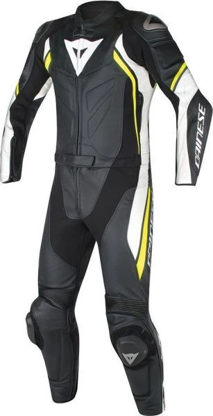 Dainese AVRO D2 Two Piece Suit BLACK/WHITE/YELLOW-FLUO 1 Dainese AVRO D2 Two Piece Suit BLACK/WHITE/YELLOW-FLUO