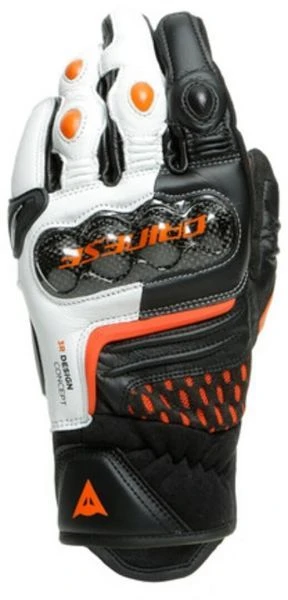 Dainese Carbon 3 Short Gloves Black/White/Orange 1 Dainese Carbon 3 Short Gloves Black/White/Orange