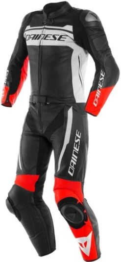 Dainese Mistel Zwart Mat Wit Lava Rood2-Delig