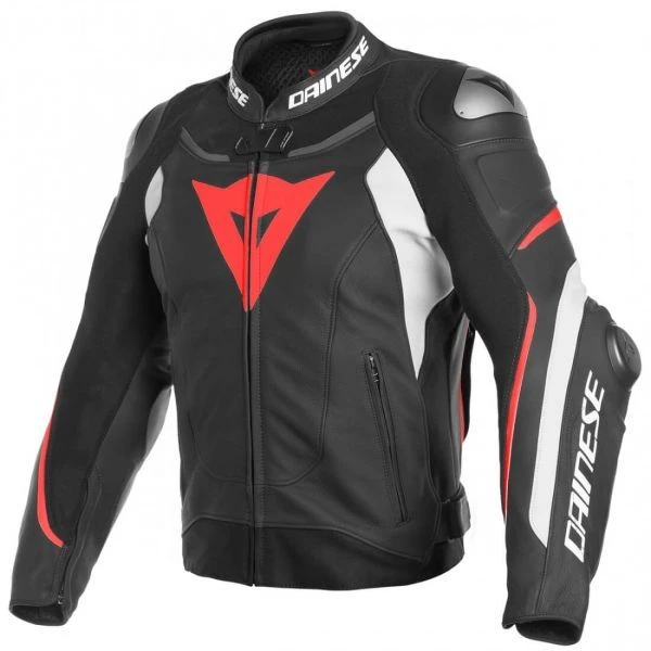 Dainese Super Speed 3 Perf. Leather Jacket Black/White/Red