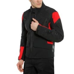 Dainese Tonale D-Dry Black Lava Red Black Motorcycle Jacket -Dainese tonale d dry jacket 1 1